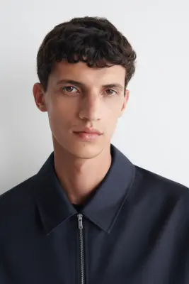 VESTE DE COSTUME ZIPPÉE EN LAINE - BLEU — photo 3