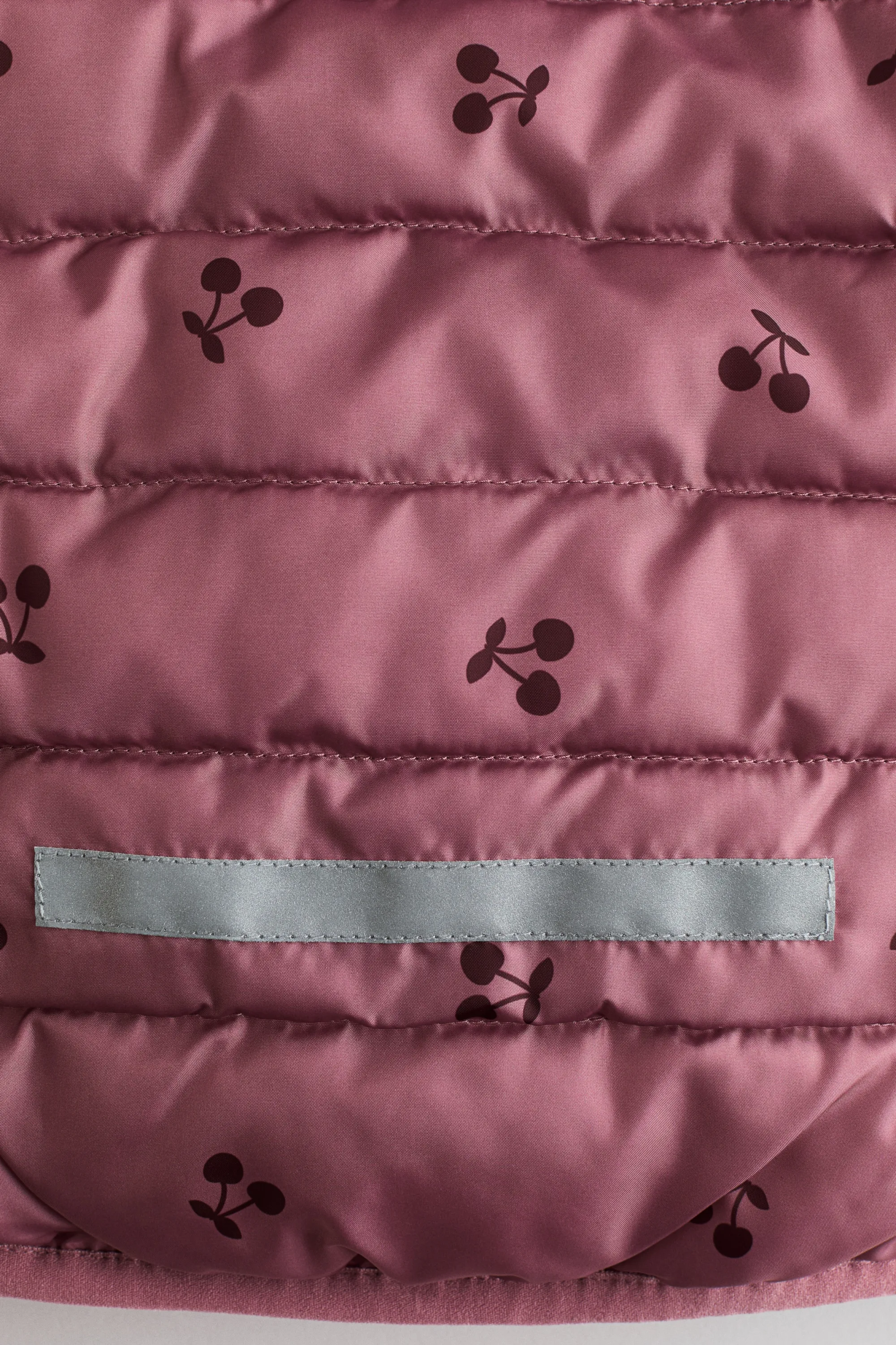 Veste déperlante matelassée - Rose foncé/cerises