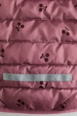 Veste déperlante matelassée - Rose foncé/cerises — photo 1