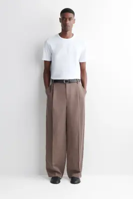 T-SHIRT EN COTON BROSSÉ - BLANC — photo 1