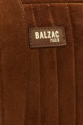 Sac César croûte de cuir chocolat — photo 4