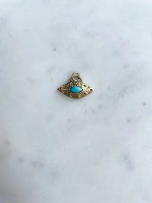 Nouveau ! ROOM SERVICE JEWELRY Charm Ajna Turquoise