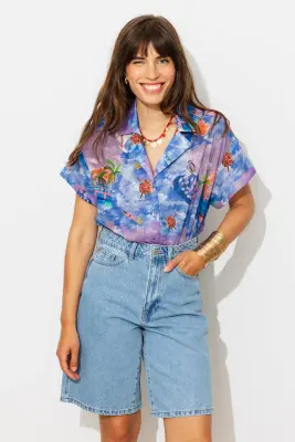 Chemise motif paysage Femme — photo 3