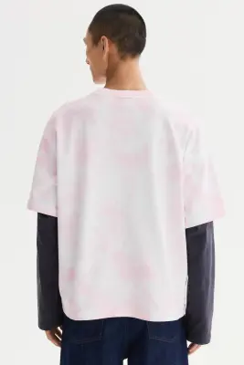 T-shirt à impression thermoréactive Oversized Fit - Rose/Just Love — photo 2