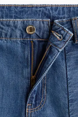 Wide High Waist Jeans - Bleu denim — photo 4