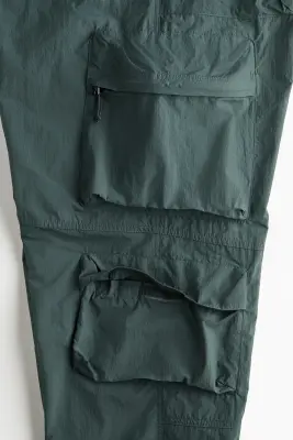 Pantalon cargo déperlant Loose Fit - Vert — photo 4