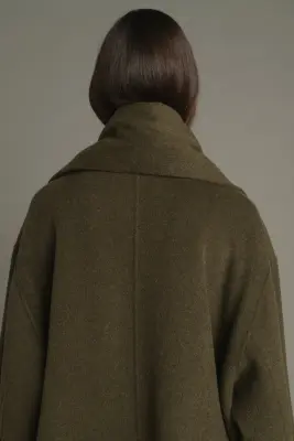 MANTEAU FINN KAKI CHINÉ — photo 5