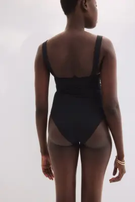 Maillot de bain paddé High Leg - Noir — photo 3