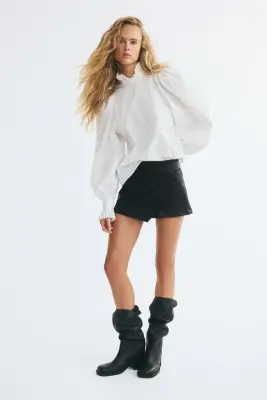 Jupe-short croisée - Noir — photo 1