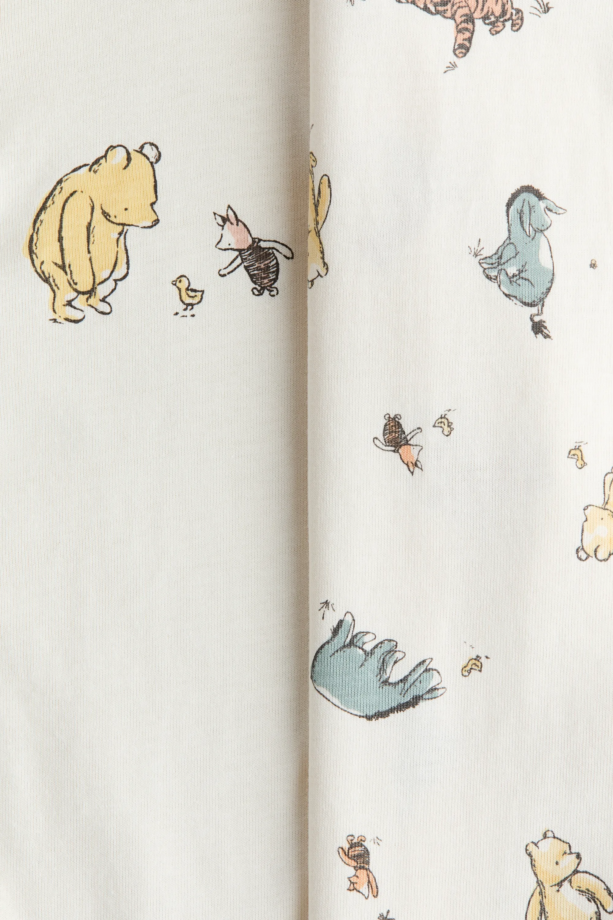 Lot de 2 pyjamas avec pieds - Blanc/Winnie l'ourson