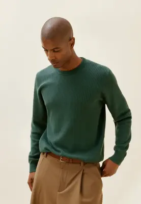 Le pull texturé - Vert Anglais — photo 5