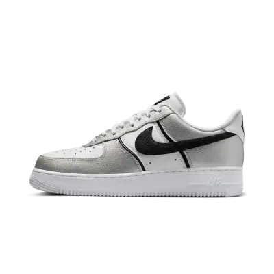 Nike Air Force 1 Low 07 LV8 Metallic Silver White Black — photo 1