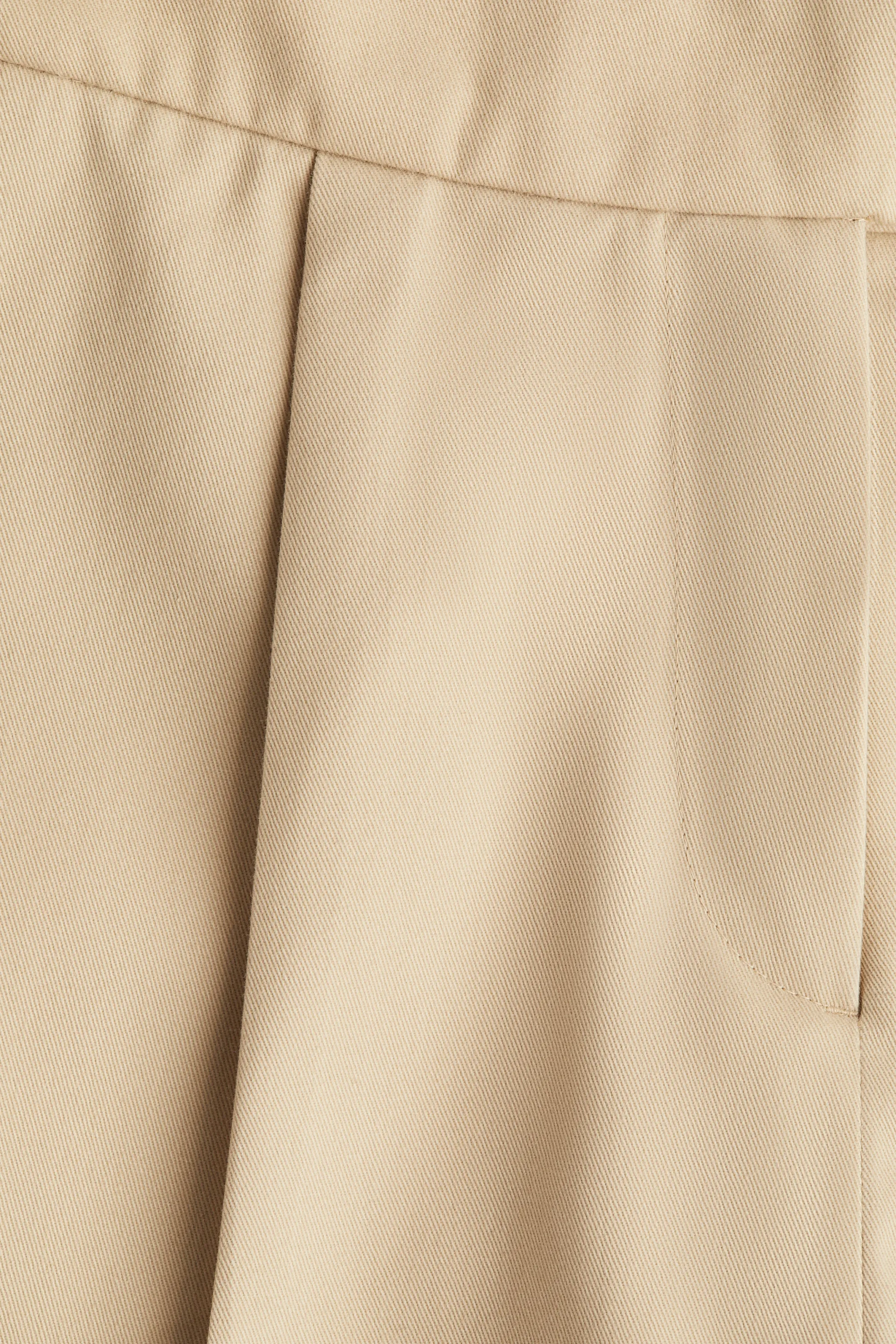 Mini jupe-short de tailleur - Beige