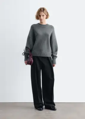 Pull oversize en laine et cachemire - Gris — photo 2