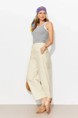 Pantalon barrel chic Femme — photo 2
