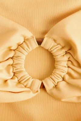 Maillot de bain bandeau paddé - Jaune — photo 5