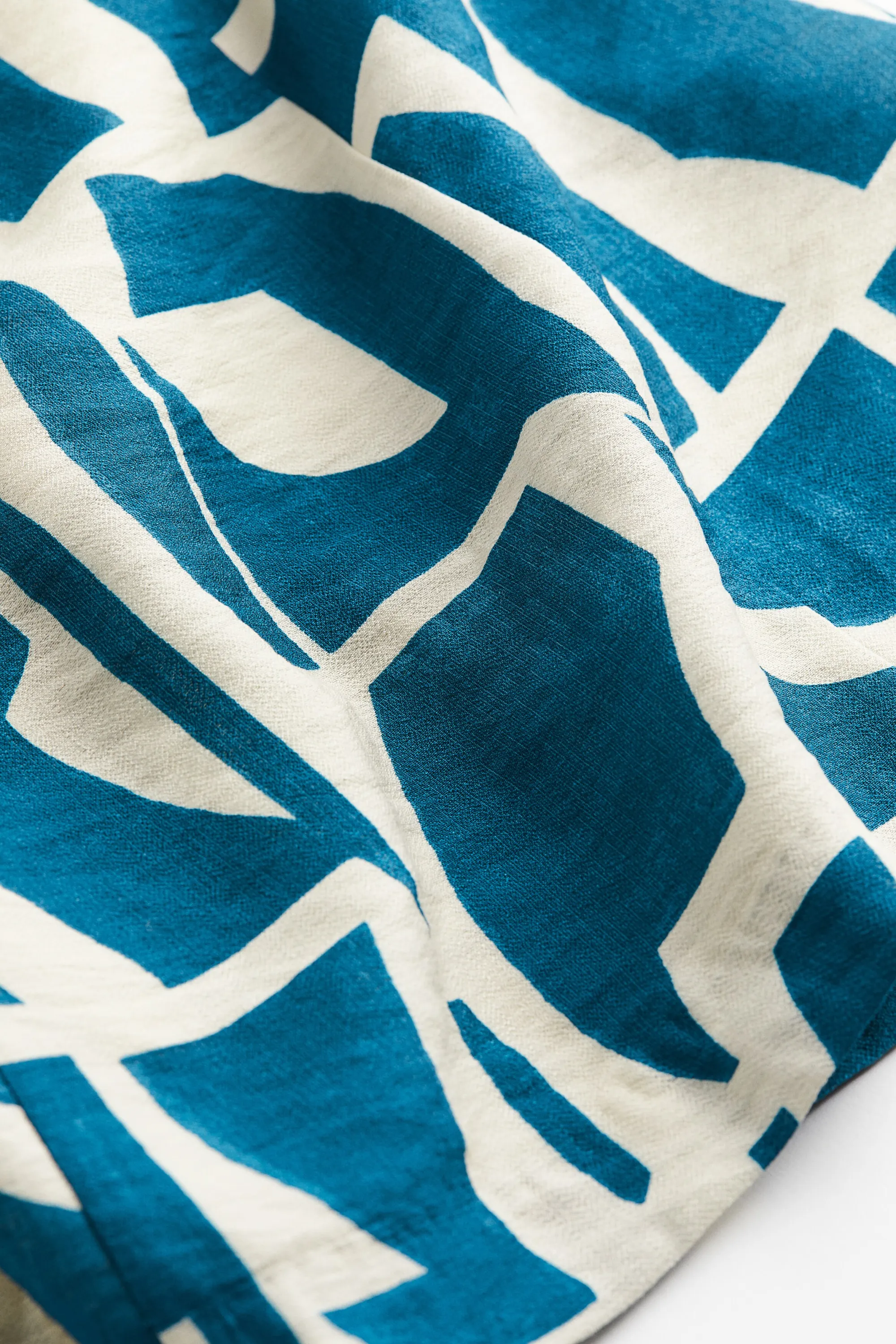 Mini robe à dos ouvert - Crème/motif bleu