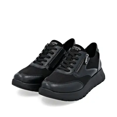 Baskets Remonte D2V02-03 Noires - Lacets Grande Pointure Femme — photo 4