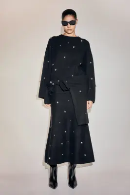 Jupe cloutée - Noir — photo 1