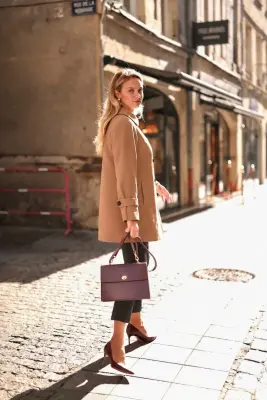 Francine Short Trench Coat - Beige — photo 5