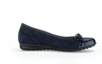 Ballerines Gabor 22.622.46 Bleu Nuit - Cuir Lacets Grande Pointure Femme — photo 4