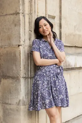 Robe Diane - fleuri bleu — photo 3