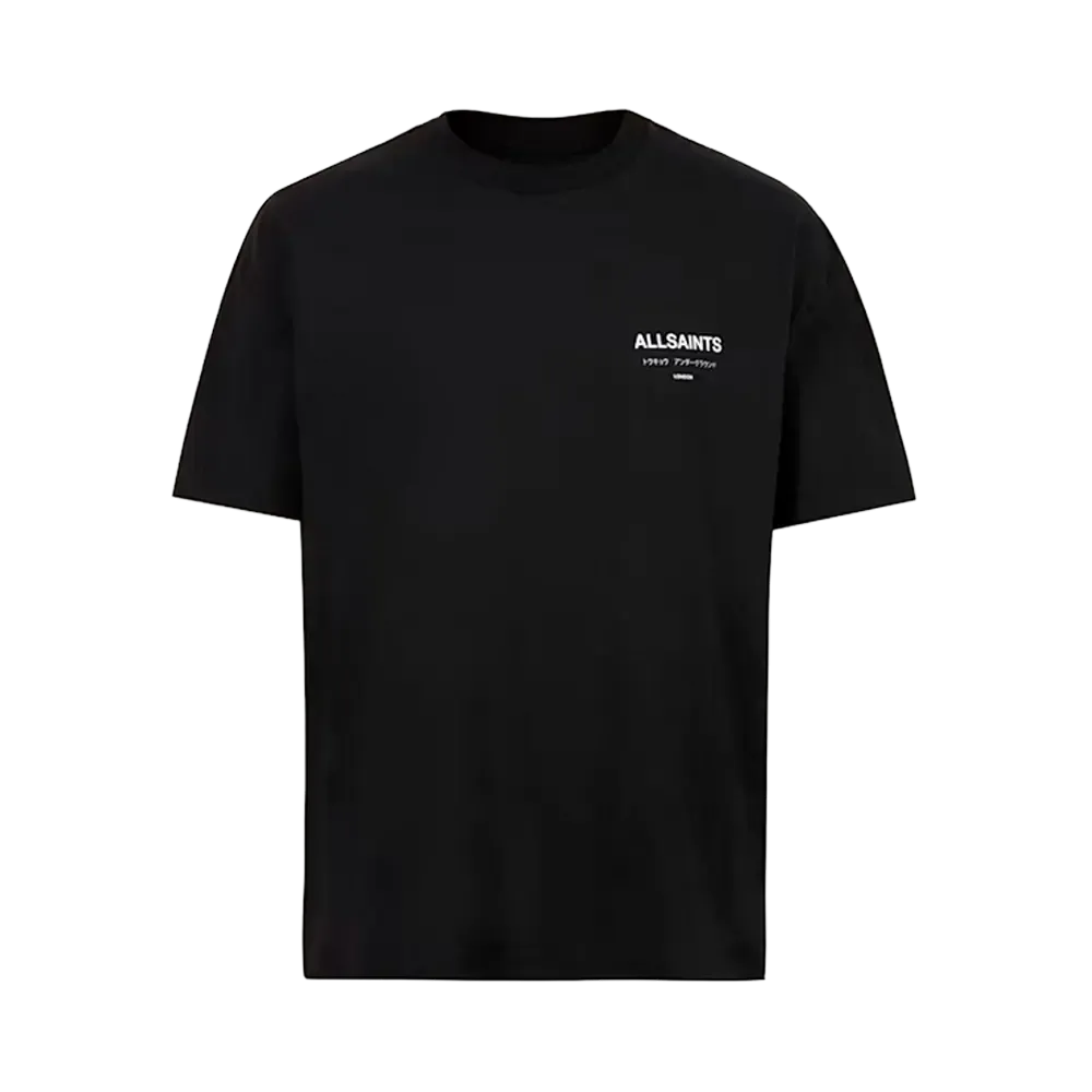 ALLSAINTS Underground Oversized Crew Neck T-Shirt Jet Black