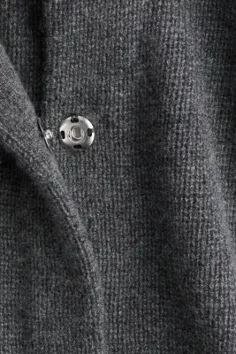 Gilet en cachemire structuré - Gris foncé chiné — photo 2