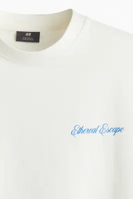 T-shirt imprimé Oversized Fit - Blanc/Ethereal Escape — photo 2
