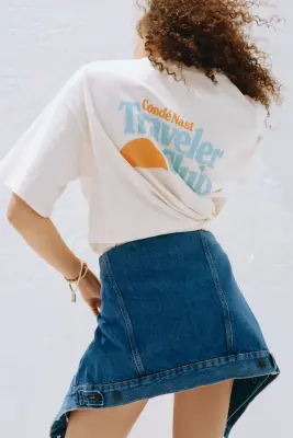 T-shirt oversize imprimé - Crème/Condé Nast Traveller — photo 2