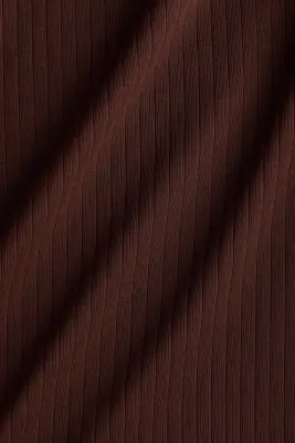 Pantalon côtelé avec cordon de serrage - Marron — photo 3