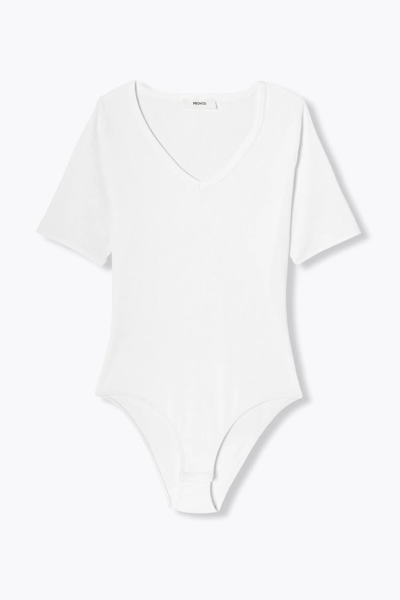 Body côtelé col V Femme