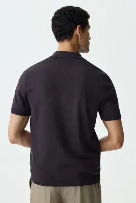 Polo Regular Fit - Marron foncé — photo 4