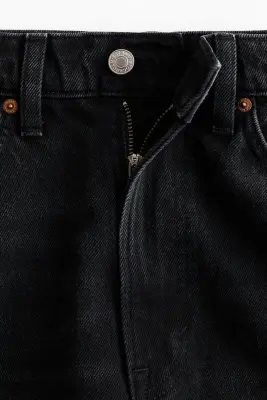 Baggy High Waist Jeans - Gris denim foncé — photo 5