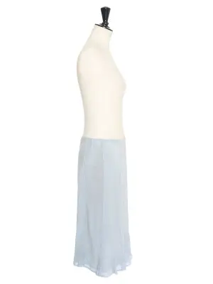 Jupe midi en soie bleu clair Prix boutique 800€ Taille 38/40 — photo 4