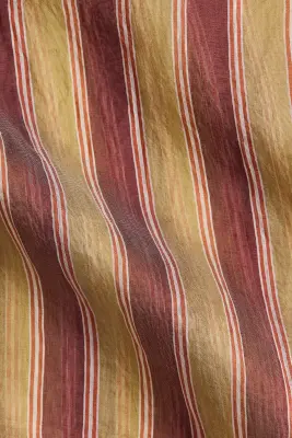 Pantalon à cordon en lyocell mélangé - Beige foncé/rayé — photo 4