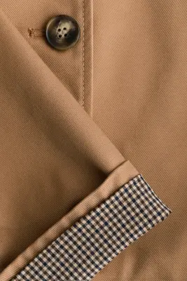 Veste en twill avec col entonnoir - Beige foncé — photo 5