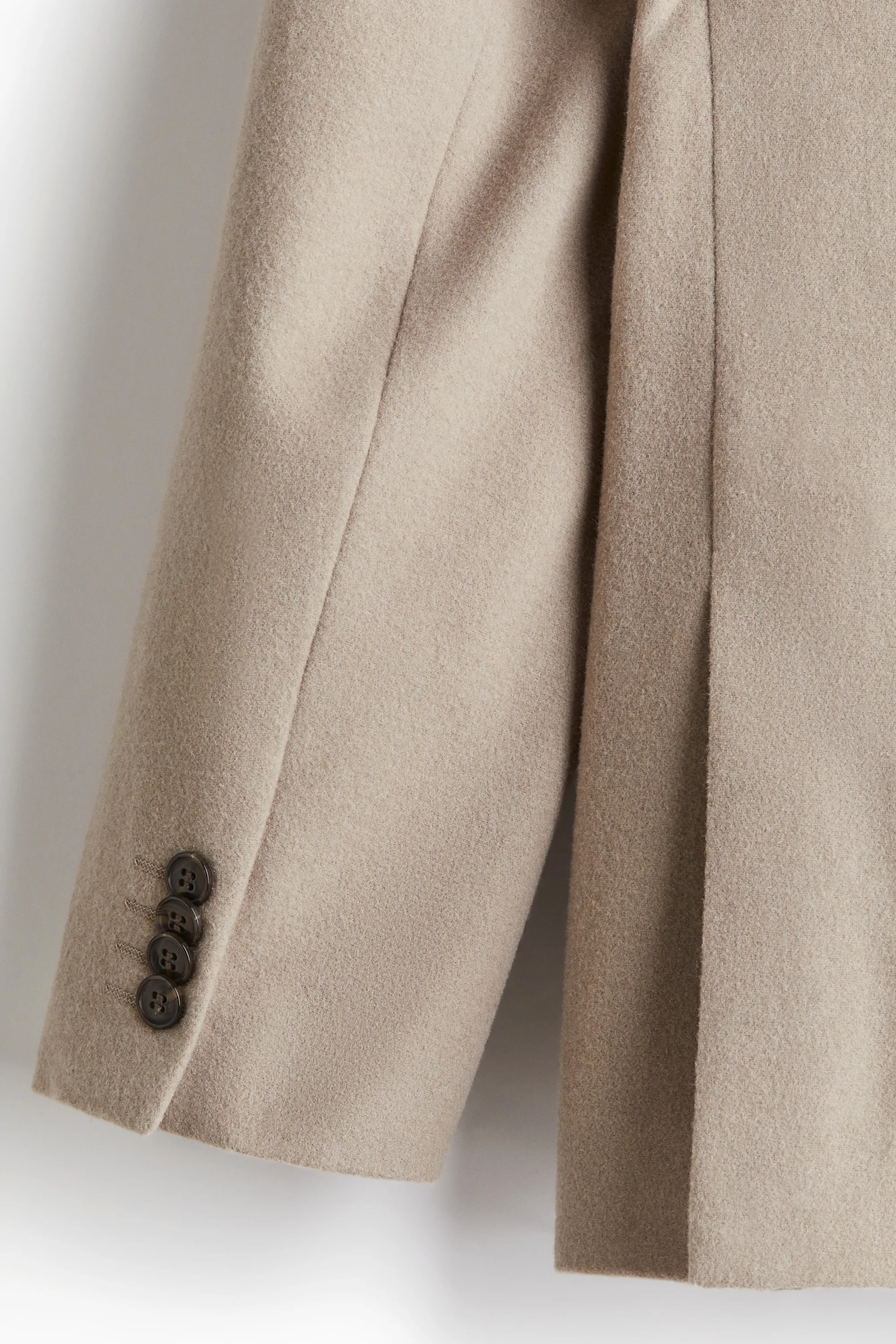 Veste croisée Regular Fit en laine mélangée - Beige