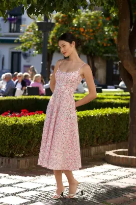 Antonia Cotton Dress - Pink floral — photo 6