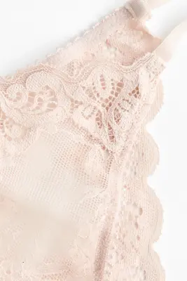 Culotte Brazilian Tanga en dentelle - Beige pâle — photo 5