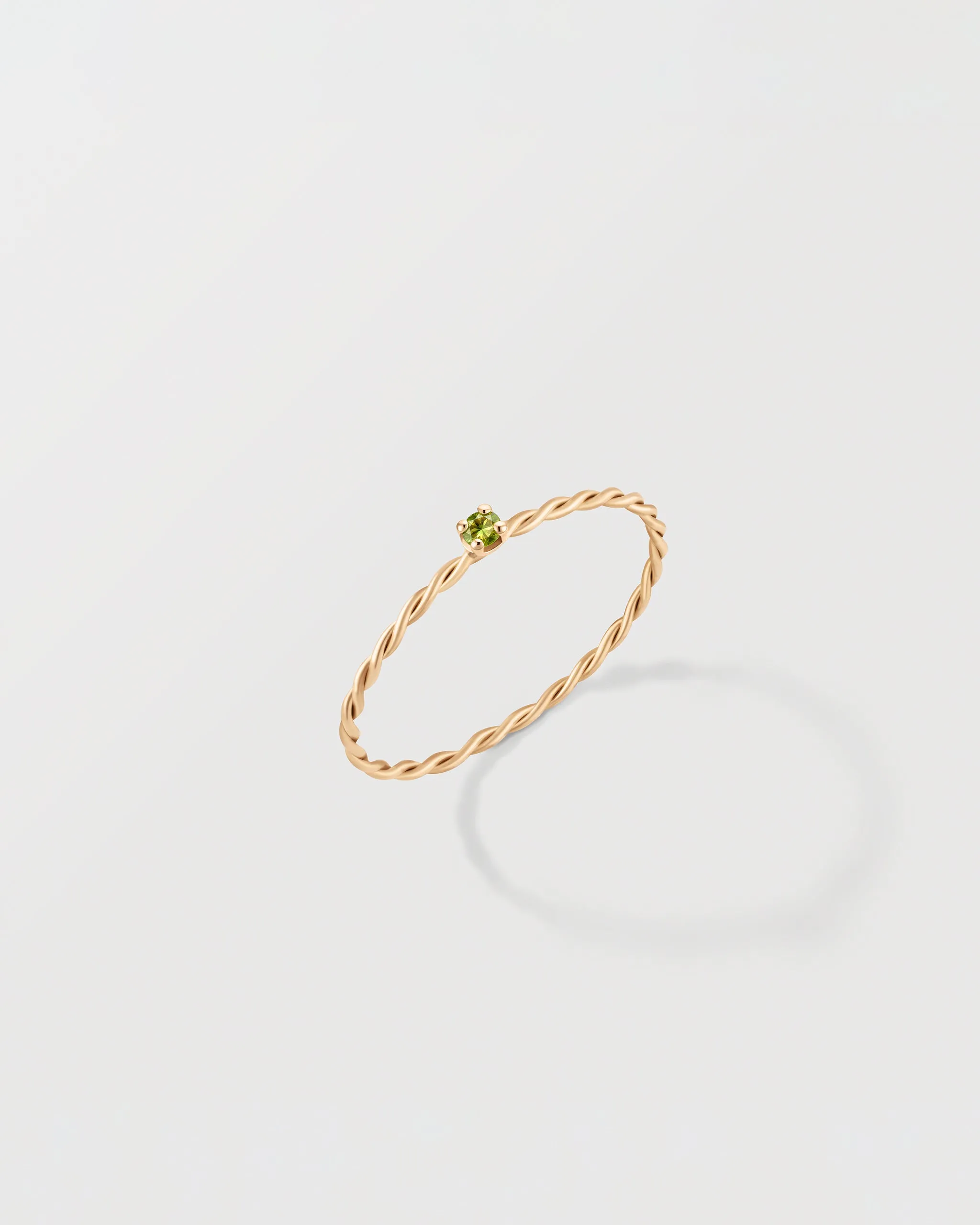 BAGUE OLYMPE TORSADÉE, PIERRE DE NAISSANCE - Or blanc 18 carats