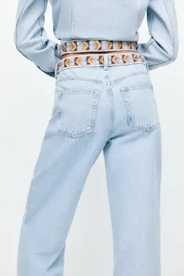 Wide Ultra High Jeans - Bleu denim clair — photo 2