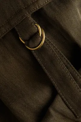 Veste oversize en twill - Vert kaki foncé — photo 3