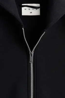 Veste de sport zippée en scuba avec capuche - Noir — photo 5