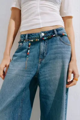 Baggy Regular Waist Jeans - Bleu denim délavé — photo 1