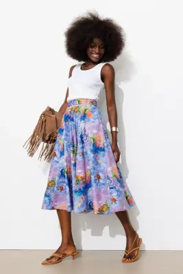 Jupe midi imprimée Femme — photo 2