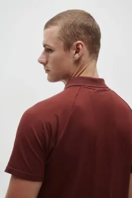 T-shirt de tennis Regular Fit DryMove™ - Rouge brique — photo 2