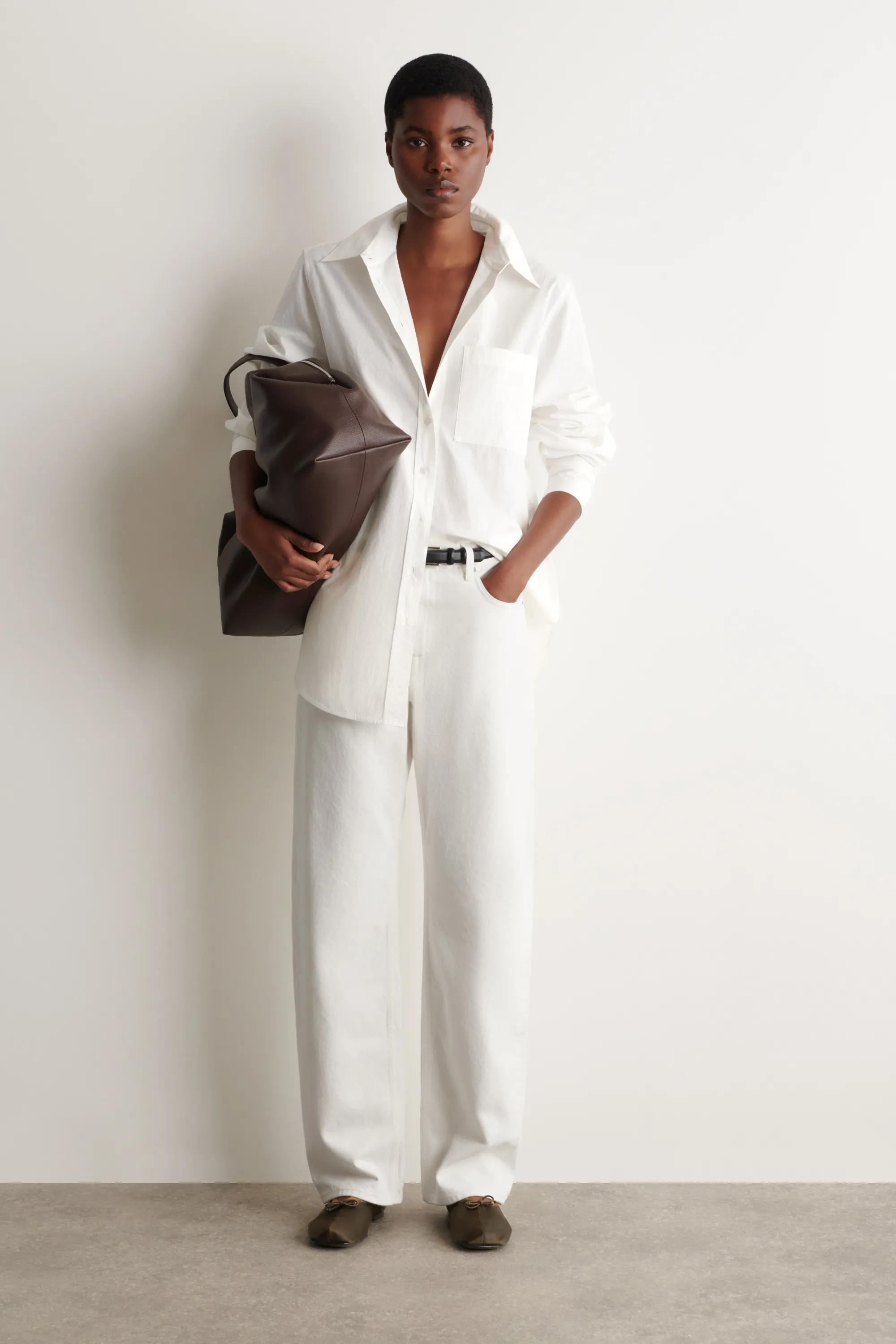 CHEMISE HABILLÉE EN COTON PIMA - ÉCRU