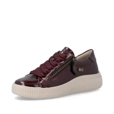 Baskets Remonte D3E07-35 Bordeaux - Vernis Imperméable remonteTEX Grande Pointure Femme — photo 1