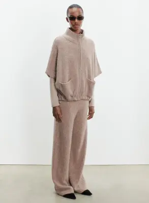 Poncho en alpaga, polyamide et élasthanne — photo 2